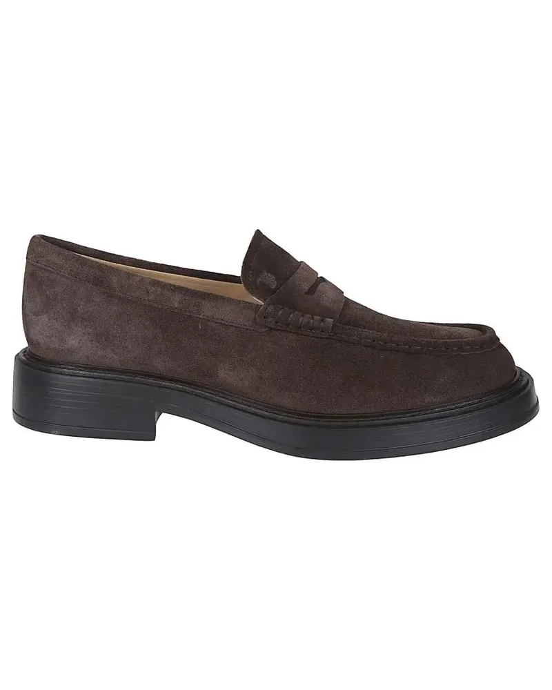 TOD'S Loafer Dark Brown Suede Moccasin braun Braun