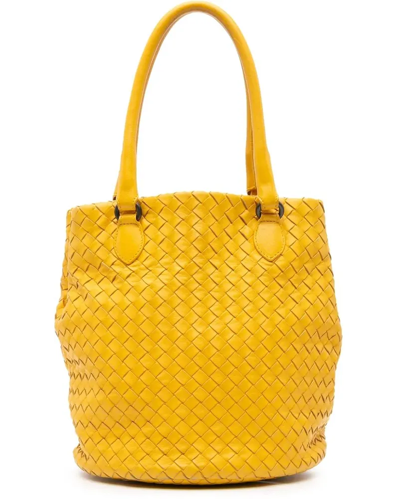 Bottega Veneta Hobo Bags Nappa Intrecciato Bucket Bag gelb Gelb
