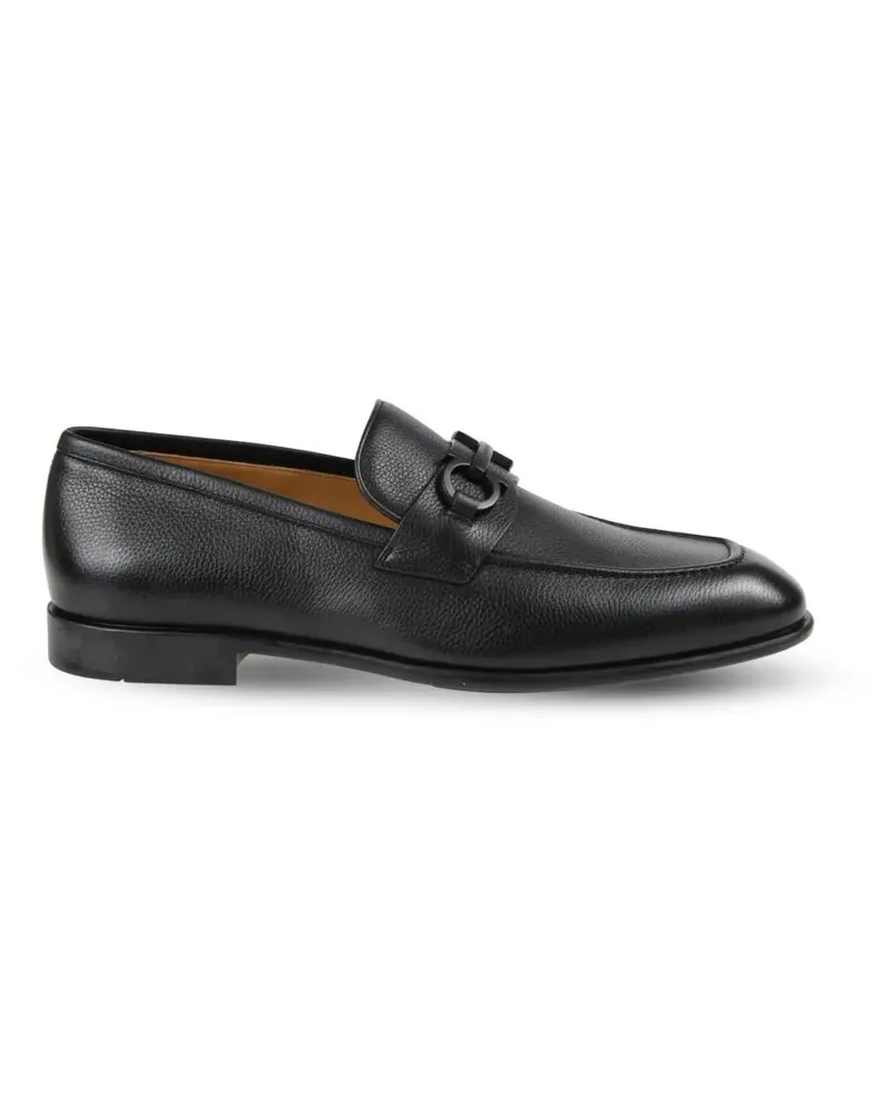 Ferragamo Loafer Classic Moccasin Loafers With Smooth Finish schwarz Schwarz