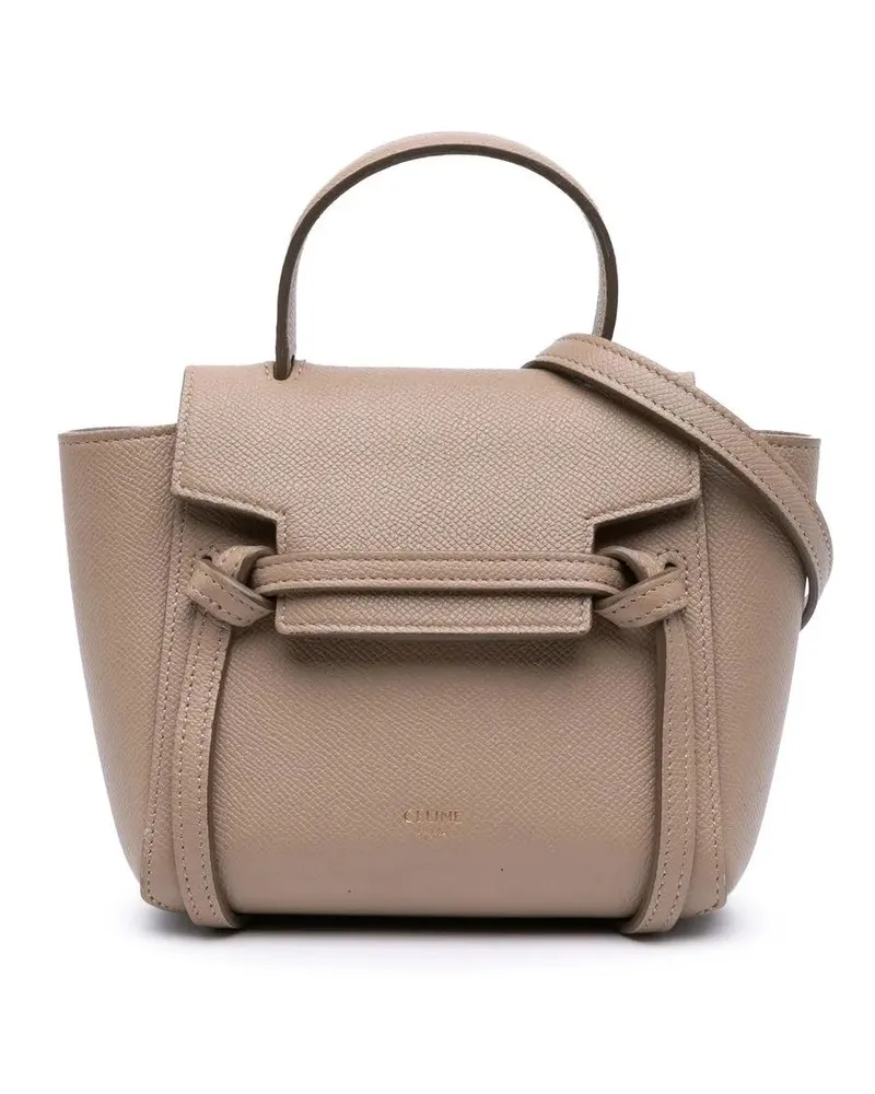 Celine Hobo Bags Pico Grained Calfskin Belt Bag braun Braun