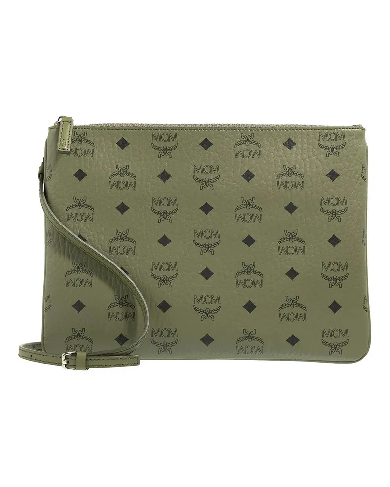 MCM Pochettes Aren Pouch Medium grün Grün