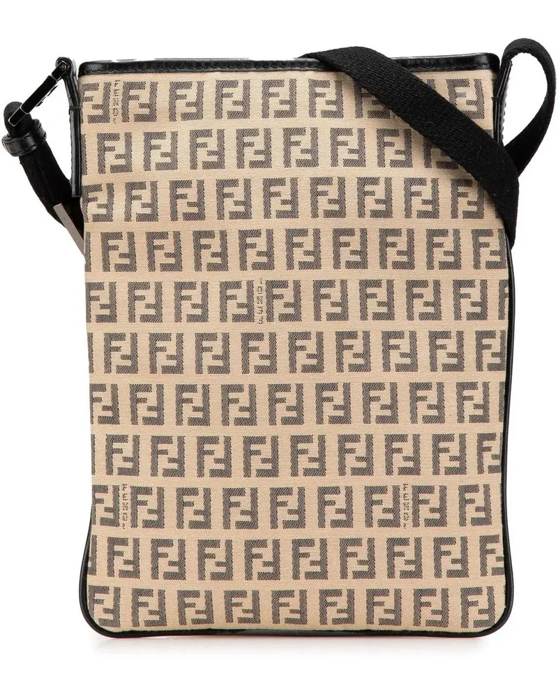 Fendi Hobo Bags 2000-2010 Zucchino Canvas Crossbody braun Braun