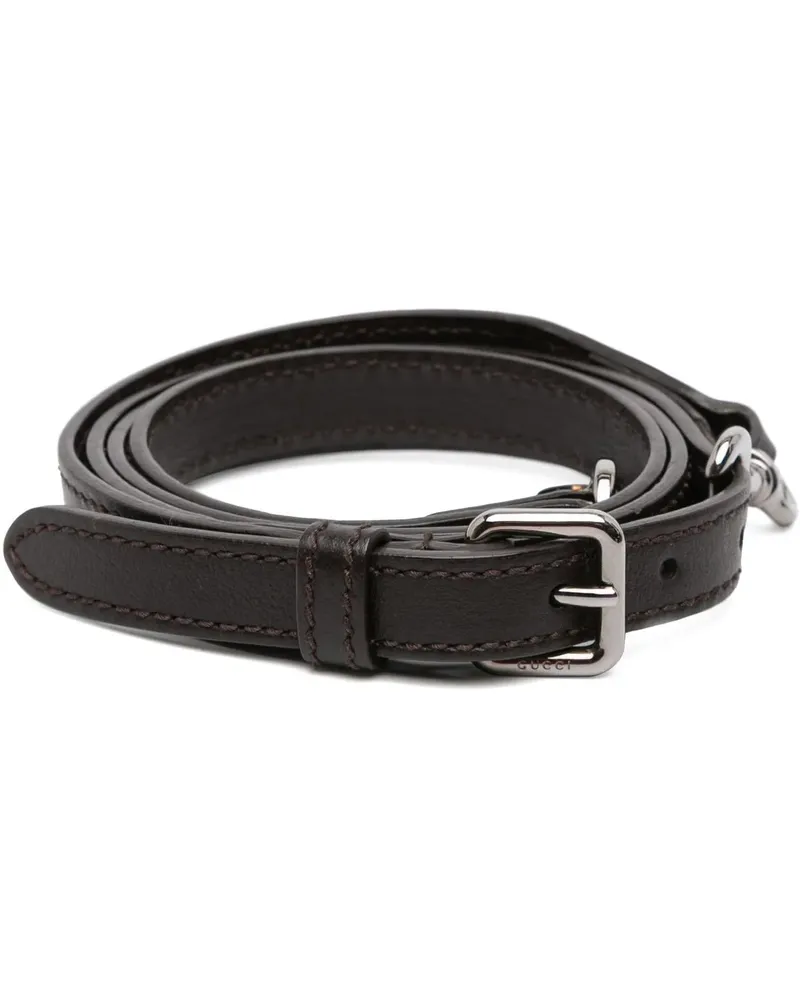 Gucci Hobo Bags Leather Bag Strap braun Braun