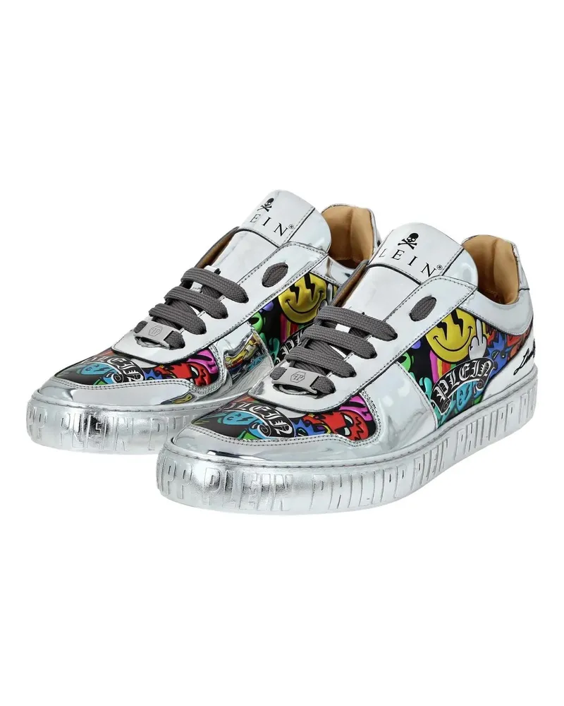 Philipp Plein Low-Top Sneaker Sneaker Smile silberfarben 