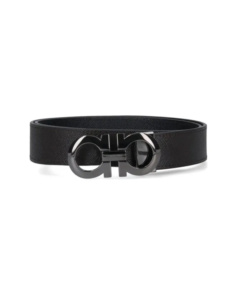 Ferragamo Gürtel Reversible "Gancini" Belt – Brown/Black schwarz Schwarz