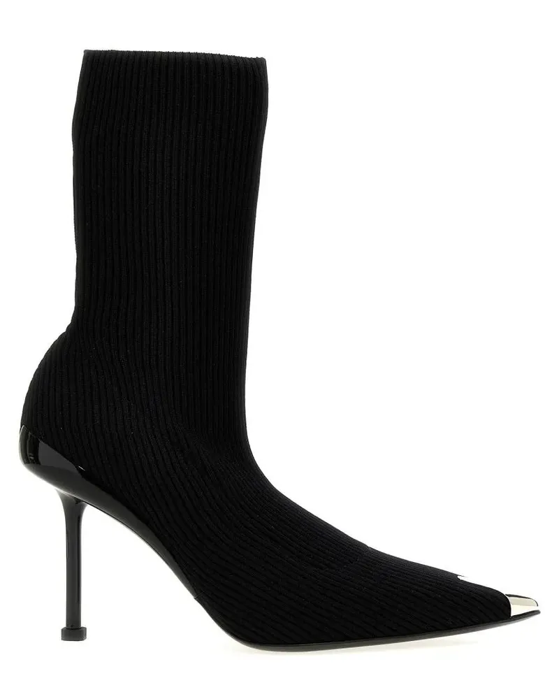 Alexander McQueen Stiefel 'Slash' Ankle Boots schwarz Schwarz