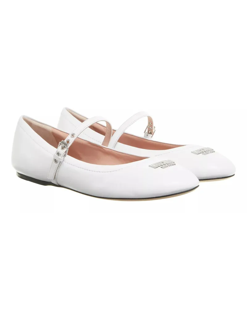 Moschino Loafer  Plate Ballerina weiß Weiß