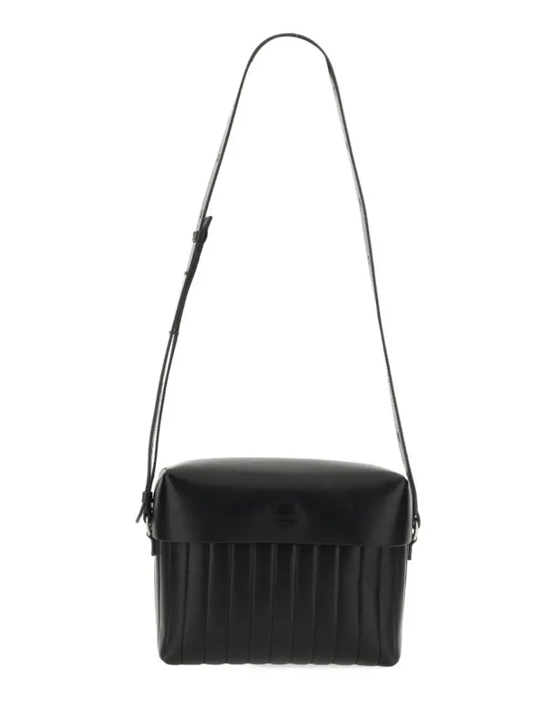 Jil Sander Hobo Bags "Lid" Black Leather Lid Bag schwarz Schwarz