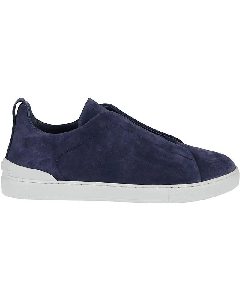 Ermenegildo Zegna Low-Top Sneaker Triple Stitch Low Top Sneakers Blue blau Blau