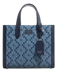 Kate Spade Tote Spade Flower Jacquard Denim Manhattan Small Blau