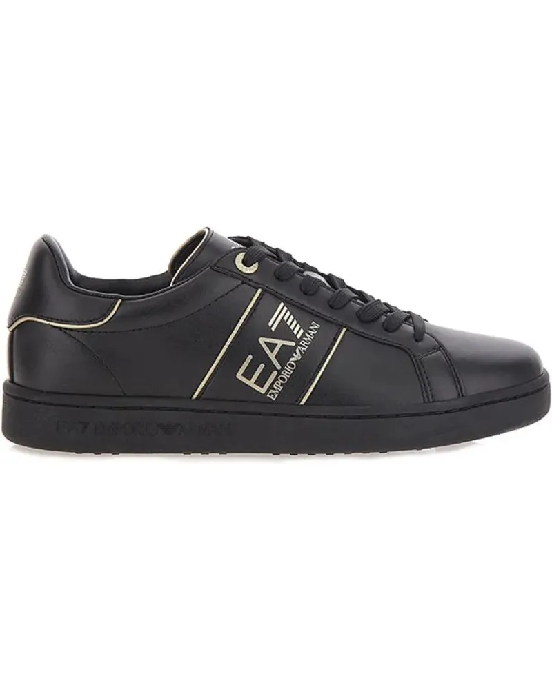 Emporio Armani Low-Top Sneaker Black Round Toe Sneakers schwarz Schwarz