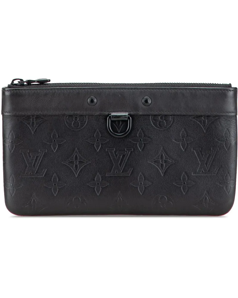 Louis Vuitton Clutches Monogram Shadow Pochette Discovery PM schwarz Schwarz