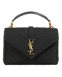 Saint Laurent Crossbody Bags College Fold Over Medium Shoulder Bag Schwarz