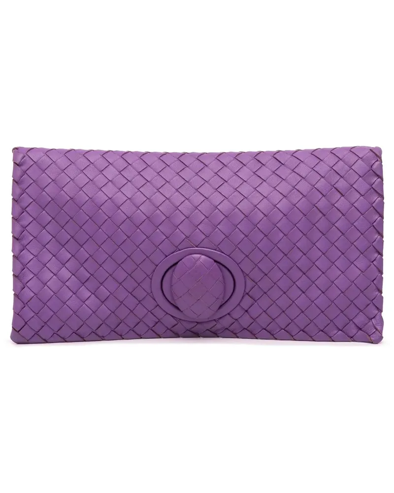 Bottega Veneta Clutches Nappa Intrecciato Turn Lock Clutch orange Orange