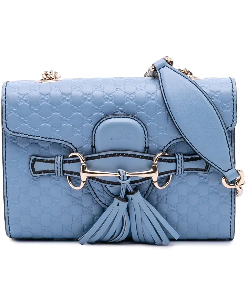 Gucci Hobo Bags Mini Microssima Emily Crossbody blau Blau
