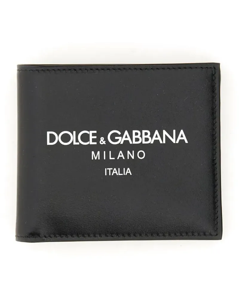 Dolce & Gabbana Portemonnaies Bifold Wallet schwarz Schwarz