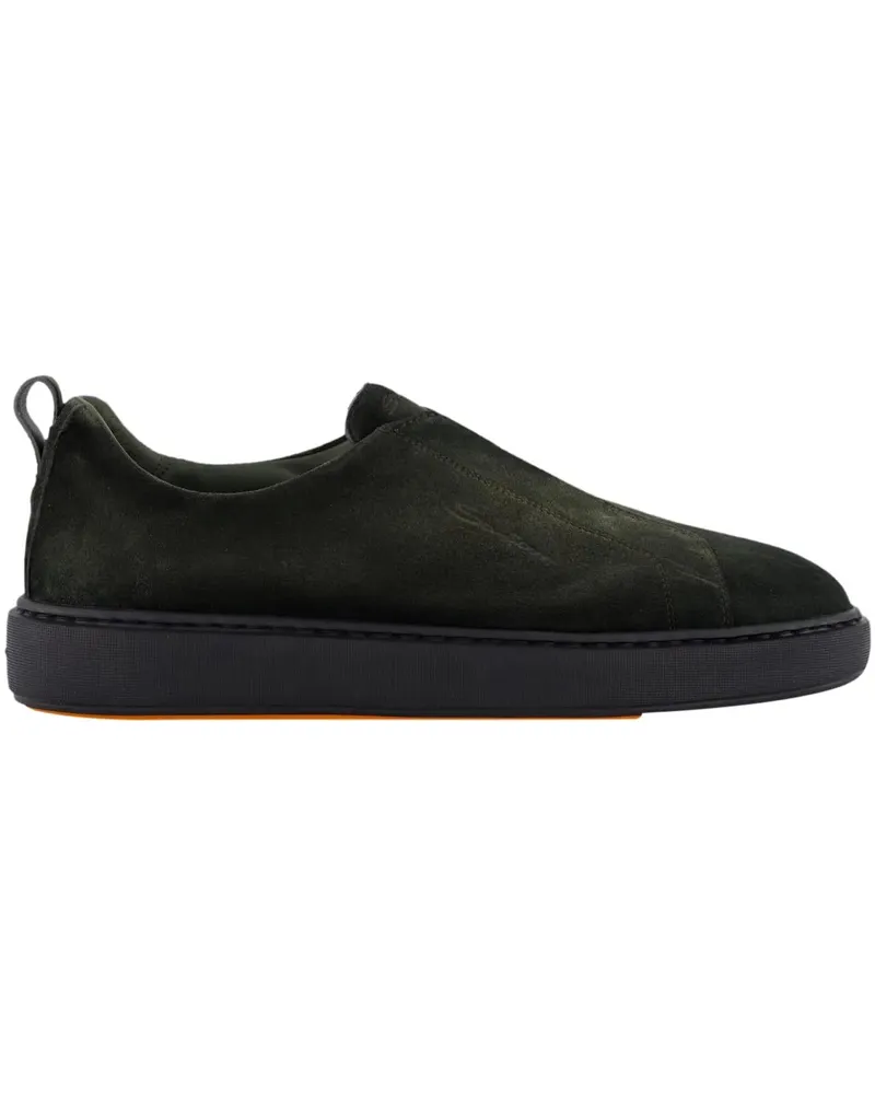 Santoni Loafer Heren Victor Sneaker Nubuck grün Grün