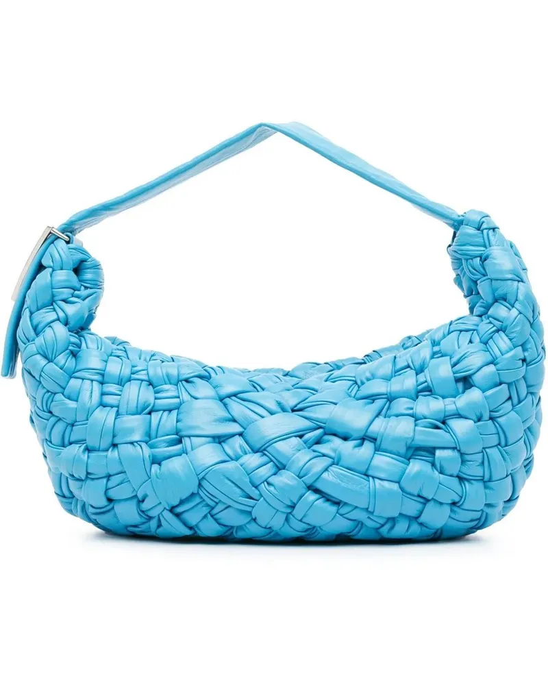 Bottega Veneta Hobo Bags 2012-2024 Foulard Intrecciato Banana blau Blau