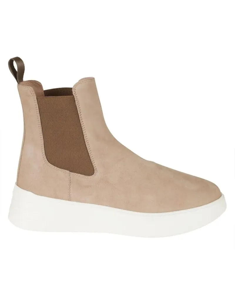 Hogan Stiefel H562 Beige Suede Slip-On Boots beige Beige