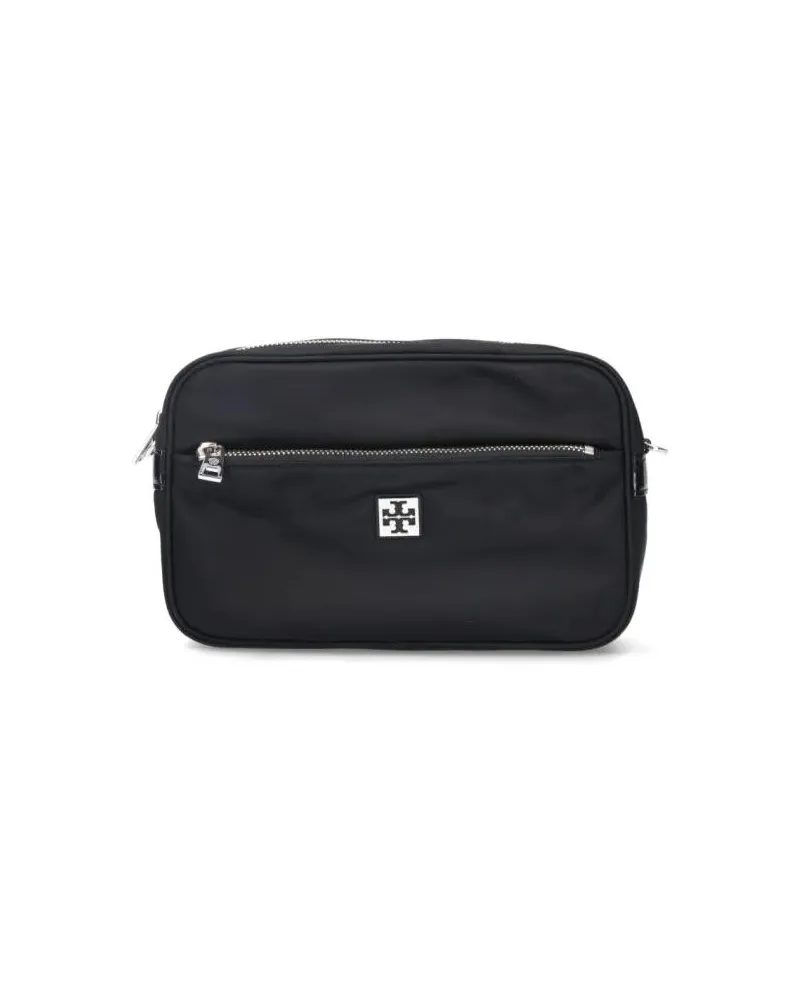 Tory Burch Hobo Bags Black Crossbody Bag With Adjustable Strap schwarz Schwarz