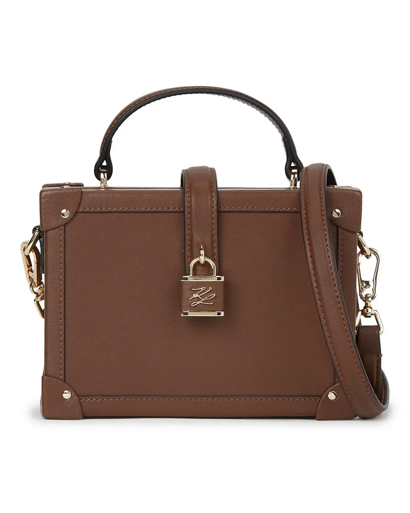 Karl Lagerfeld Crossbody Bags K/Autograph Trunk Bag mit Vorhängeschloss braun Braun