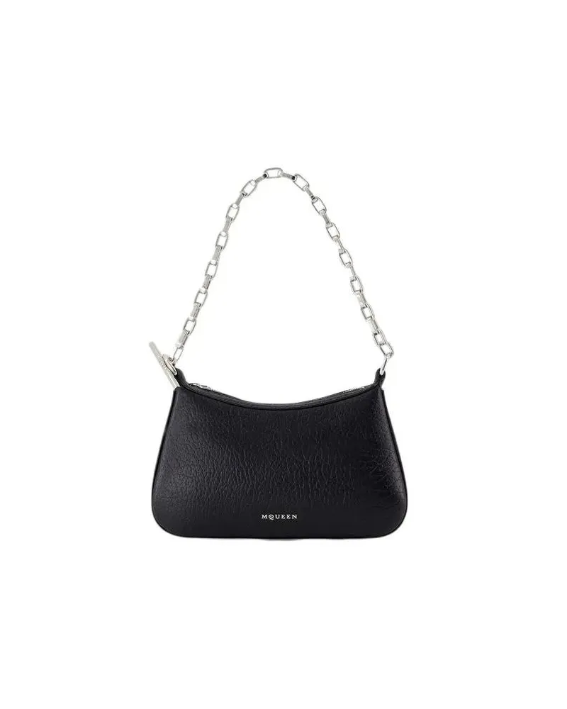 Alexander McQueen Crossbody Bags Mini Cross Bar Purse - Leather - Black schwarz Schwarz