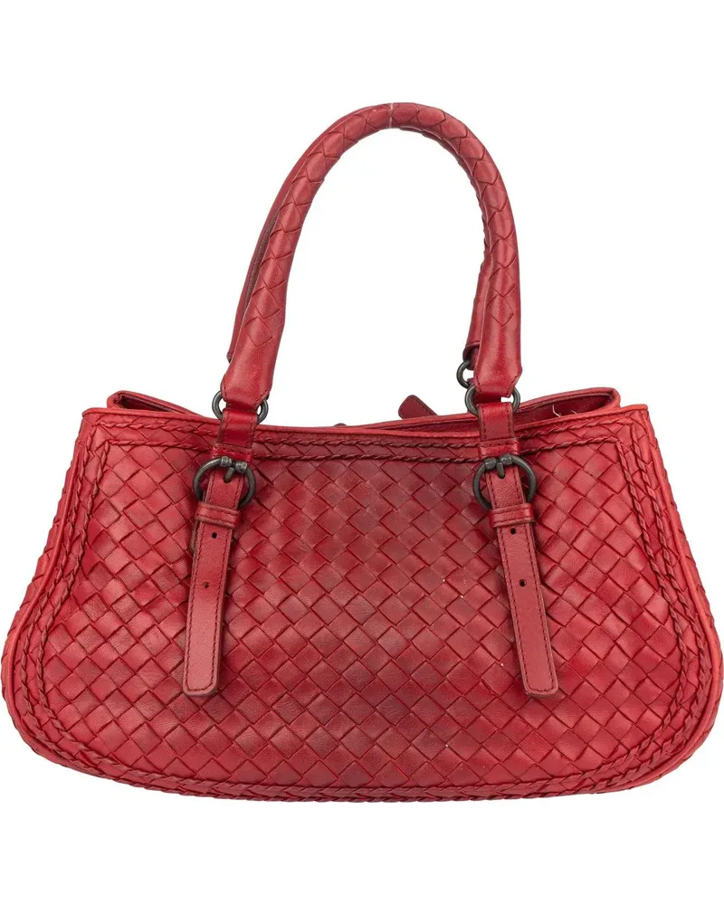 Bottega Veneta Crossbody Bags  Red Intrecciato Leather rot Rot