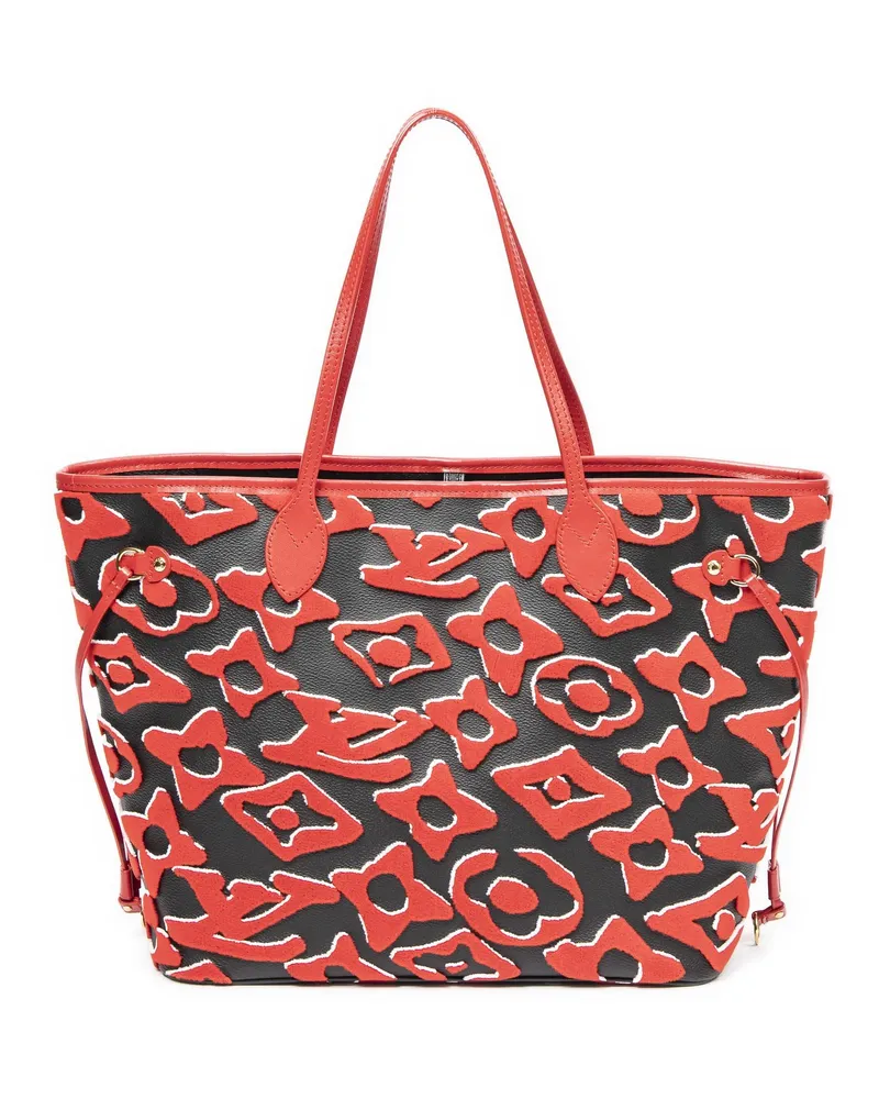 Louis Vuitton Crossbody Bags Ltd. Ed. Urs Fischer Tufted Neverfull MM schwarz Schwarz