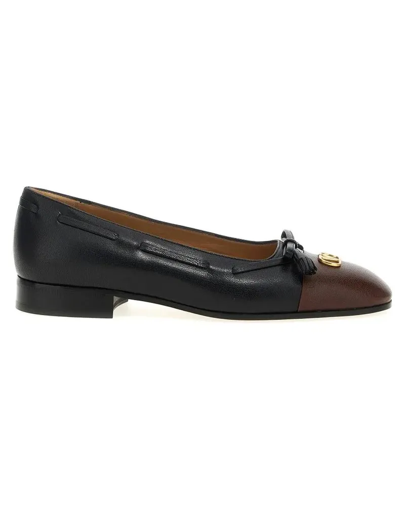 Valentino Garavani Loafer 'Valet Du Roi' Ballet Flats schwarz Schwarz