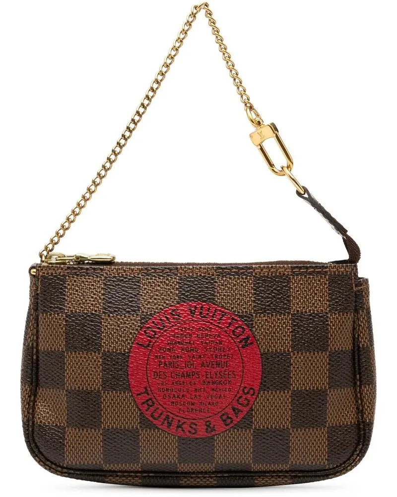 Louis Vuitton Crossbody Bags Damier Ebene Trunks and Bags Mini Pochette Accesso braun Braun