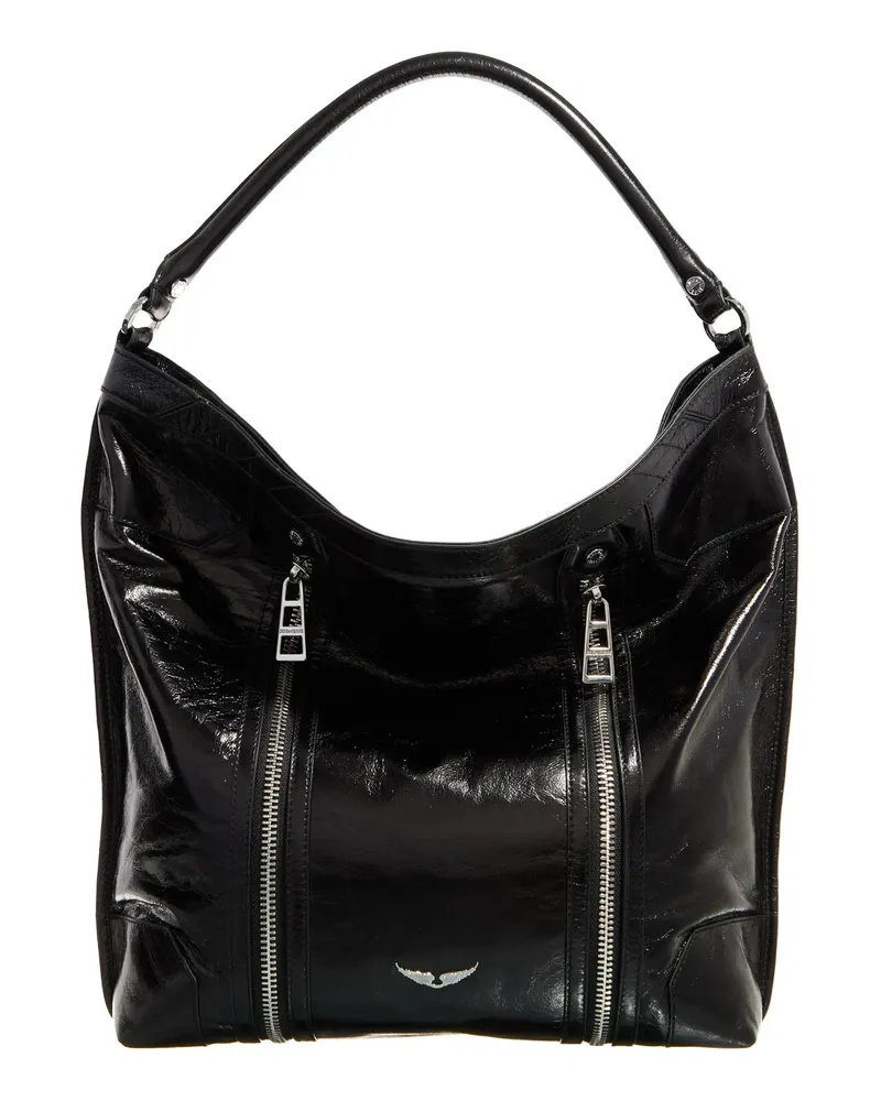 Zadig & Voltaire Hobo Bags Sunny Hobo Vintage Patent schwarz Schwarz