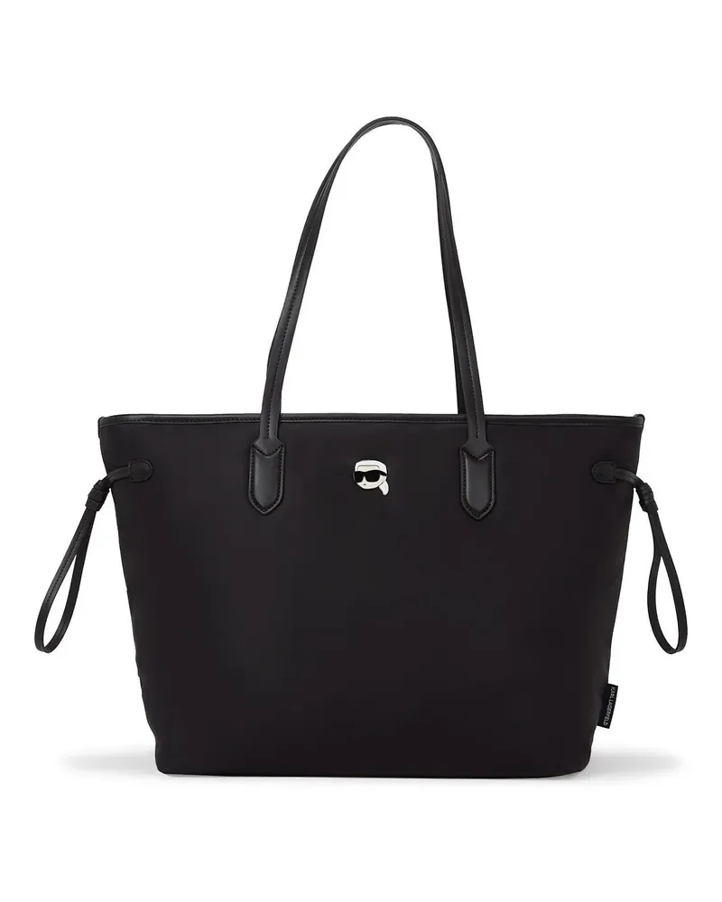 Karl Lagerfeld Shopper Ikon Tote Bag aus Nylon schwarz Schwarz