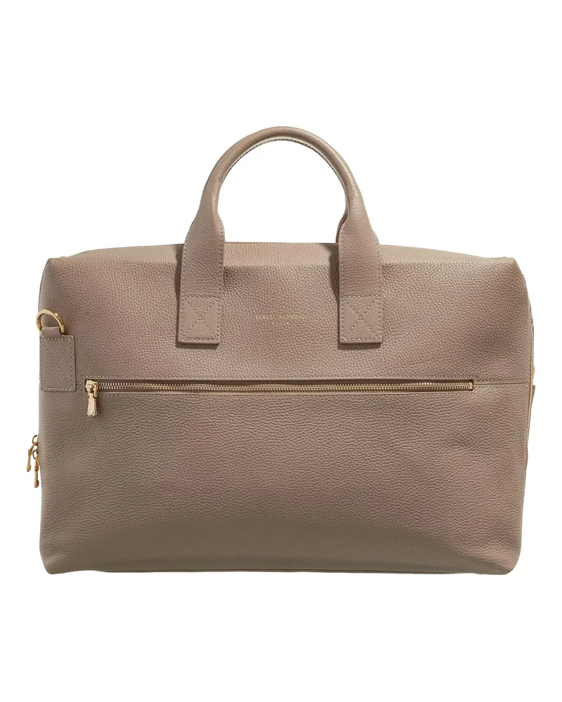 Isabel Bernard Aktentaschen Honoré Anique taupe calfskin leather handbag with Taupe