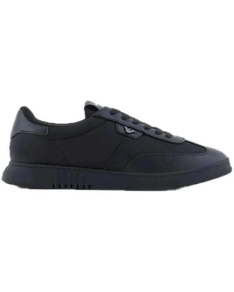 Emporio Armani Low-Top Sneaker Basic Nylon Sneaker Black schwarz Schwarz
