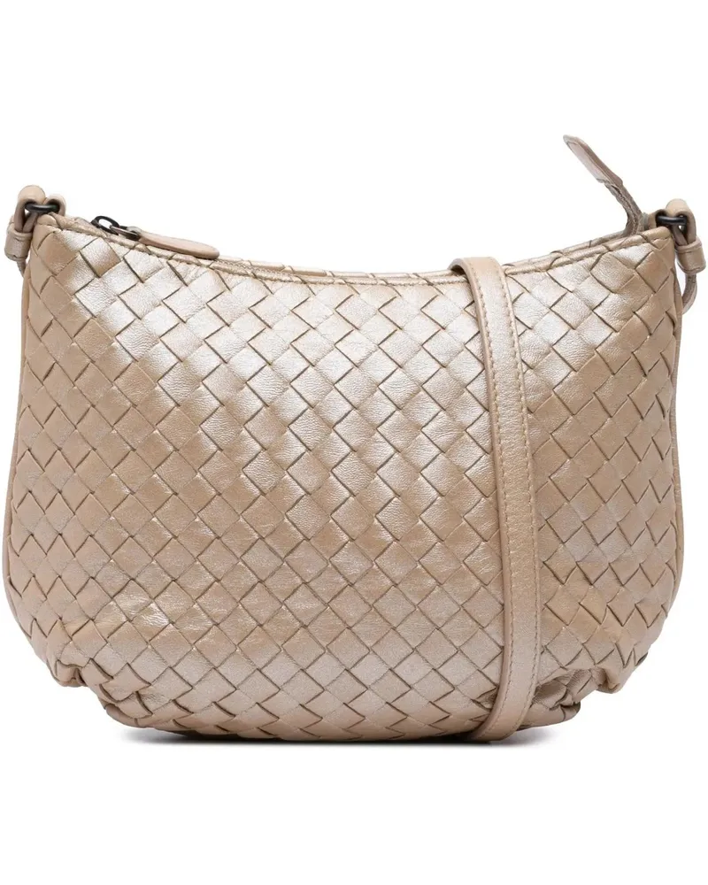 Bottega Veneta Hobo Bags Nappa Intrecciato Crossbody goldfarben Gold