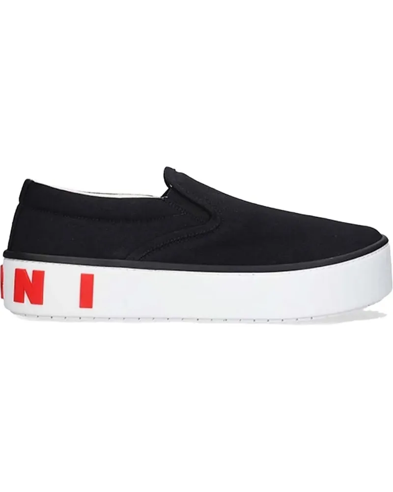 Marni Low-Top Sneaker Logo Slip-On Sneakers schwarz Schwarz