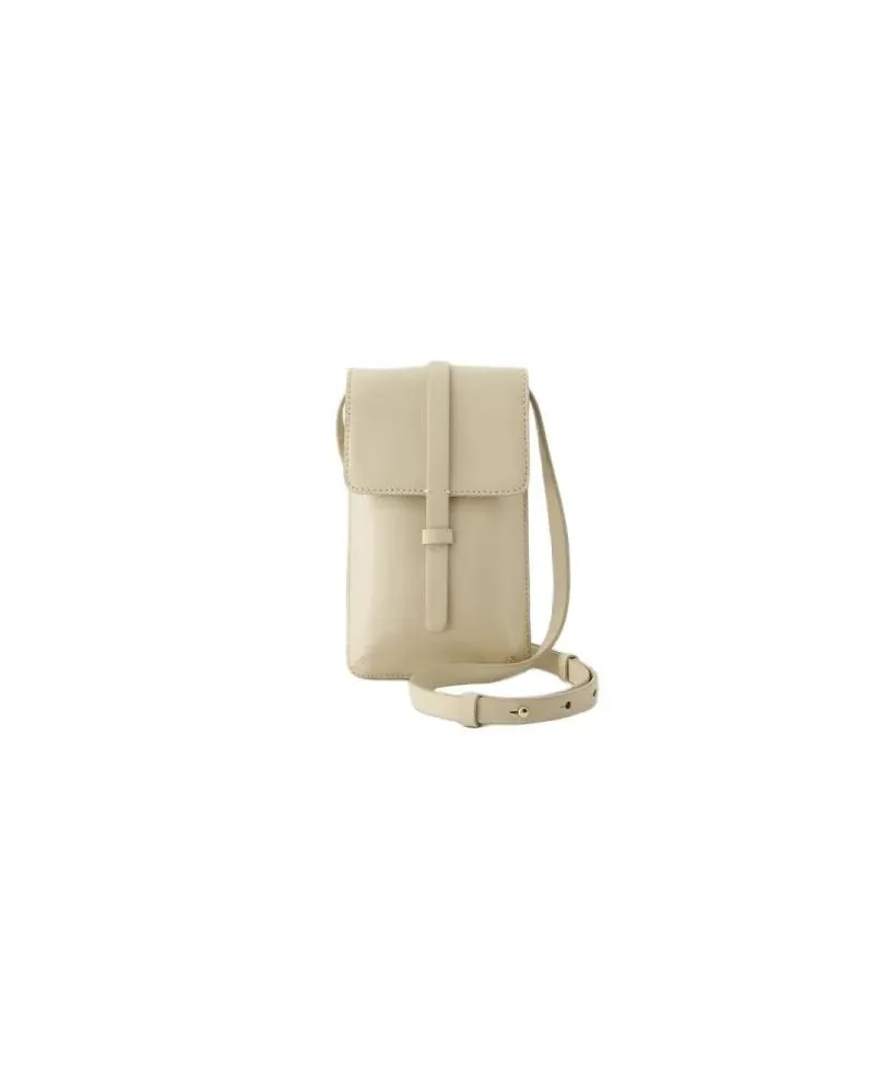 Inès de la Fressange Shopper Leonore Crossbody - Leather - Light Sand Creme