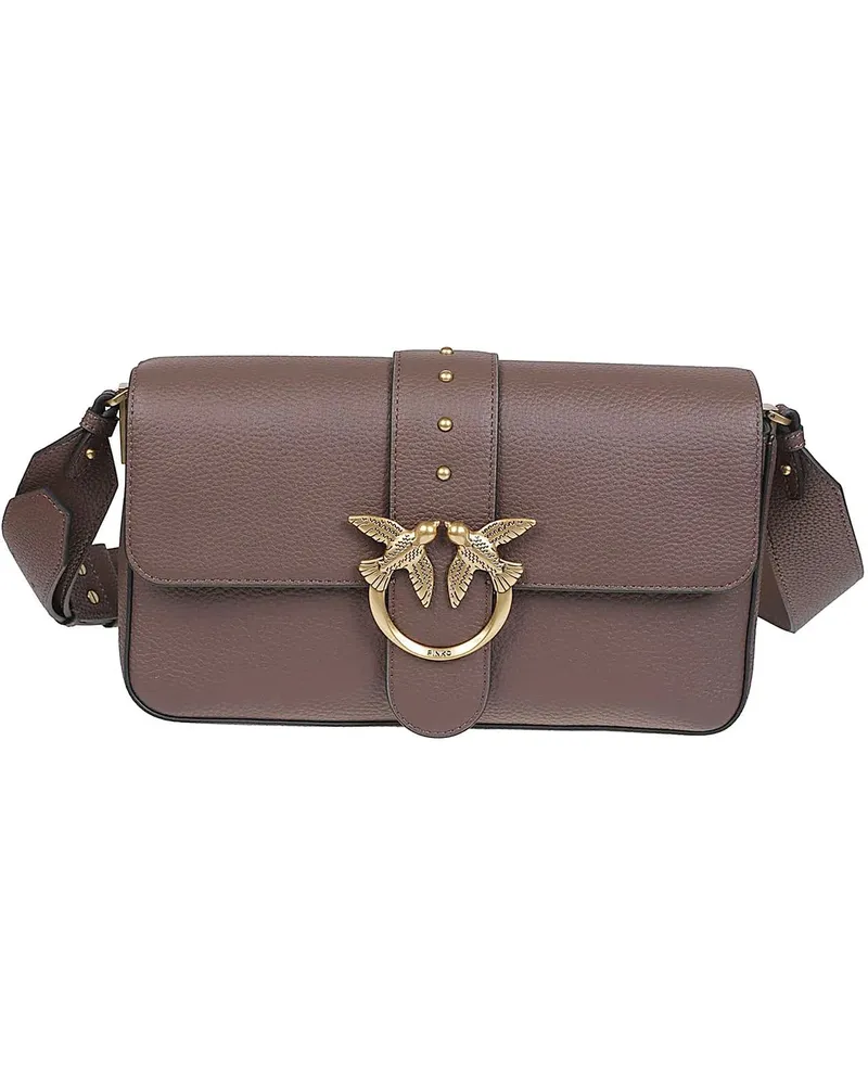 Pinko Crossbody Bags Love One Slouchy Classic Bag Brown braun Braun