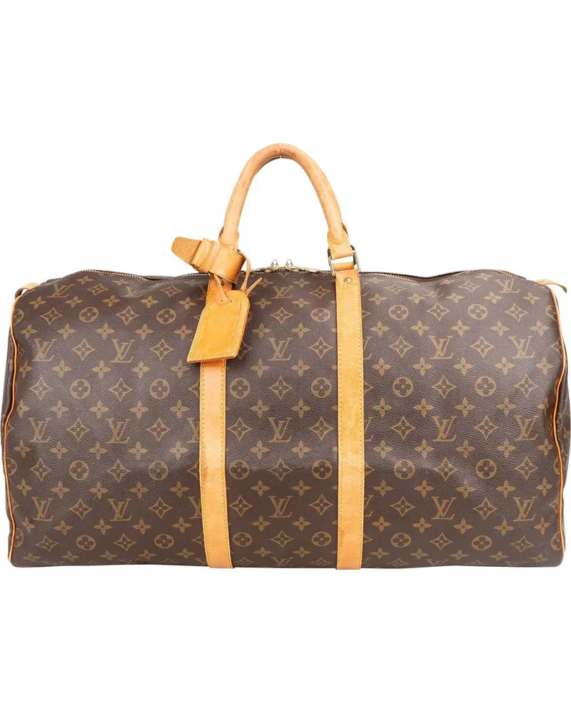 Louis Vuitton Crossbody Bags  Canvas Monogram Keepall 55 braun Braun