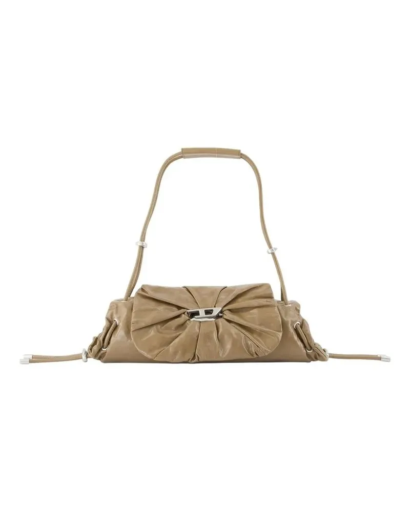 Diesel Hobo Bags Scrunch-D Small Shoulder Bag - Leather - Beige beige Beige
