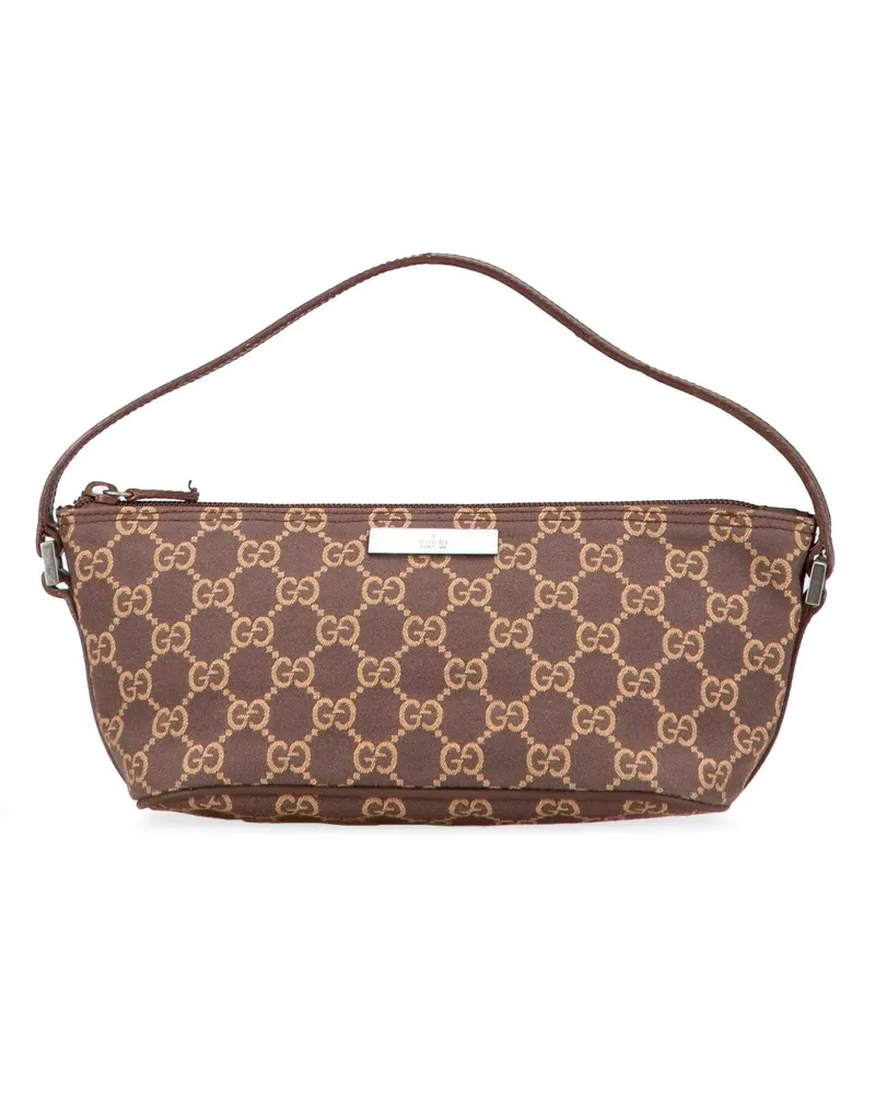 Gucci Hobo Bags GG Canvas Boat braun Braun