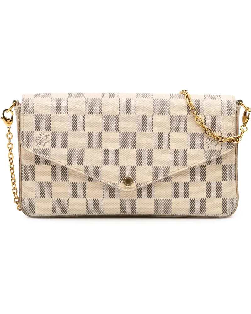 Louis Vuitton Hobo Bags Damier Azur Pochette Felicie weiß Weiß