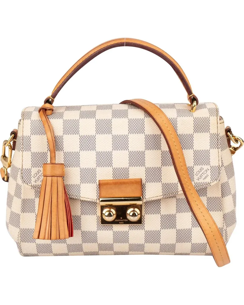 Louis Vuitton Crossbody Bags  Damier Azur Monogram Croisette Handb weiß Weiß