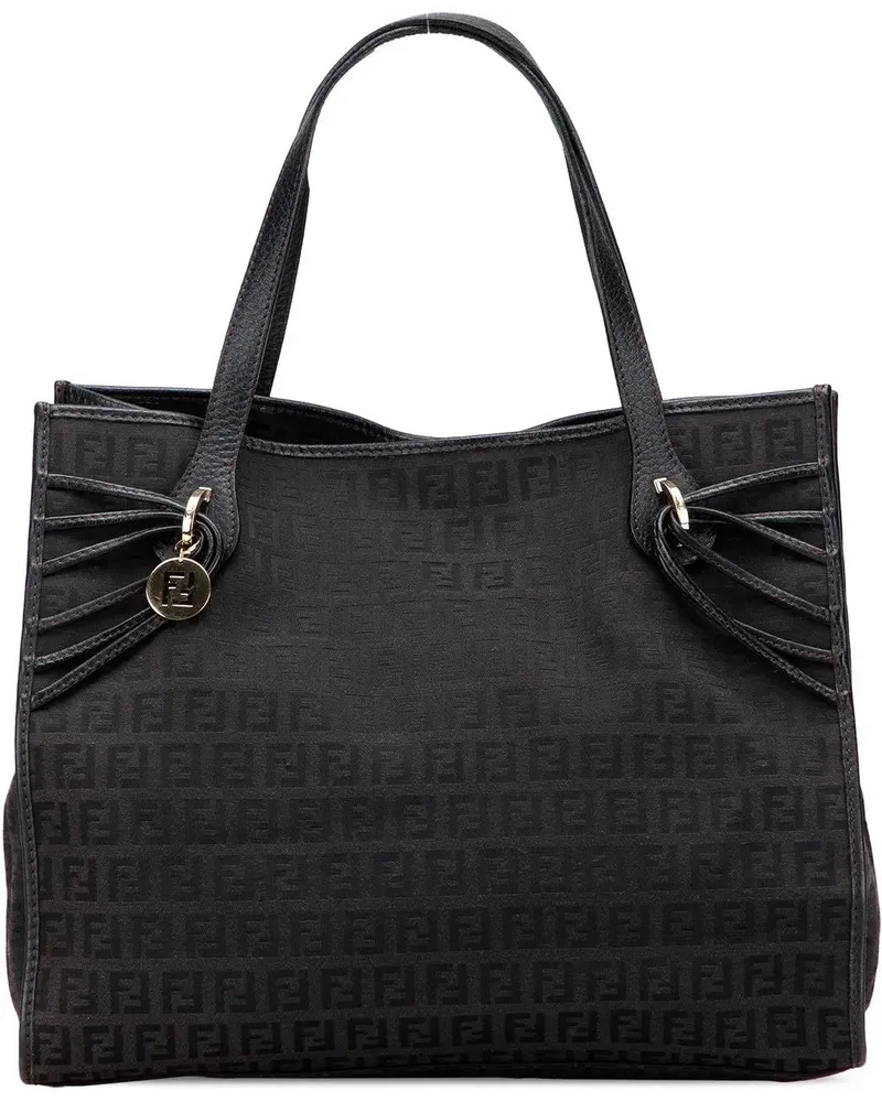 Fendi Shopper Zucchino Canvas Tote schwarz Schwarz