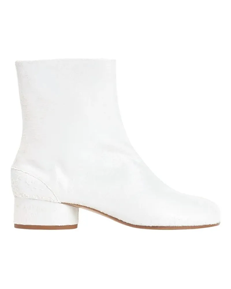 Maison Margiela Stiefel Leather Ankle Boots weiß Weiß