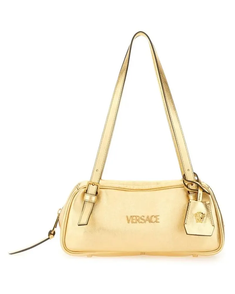 Versace Hobo Bags Light Blue Mesh Long Sleeve Shirt goldfarben Gold
