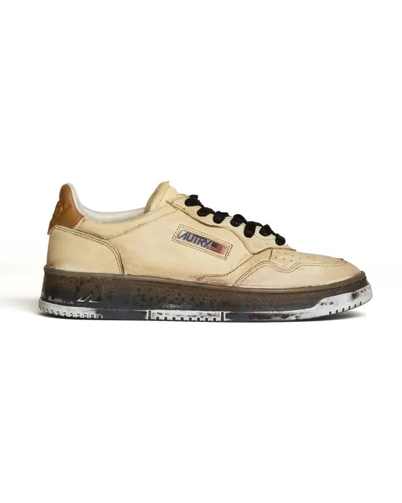 AUTRY Low-Top Sneaker Vintage-Inspired Low-Top Sneakers With Brown Accen beige Beige