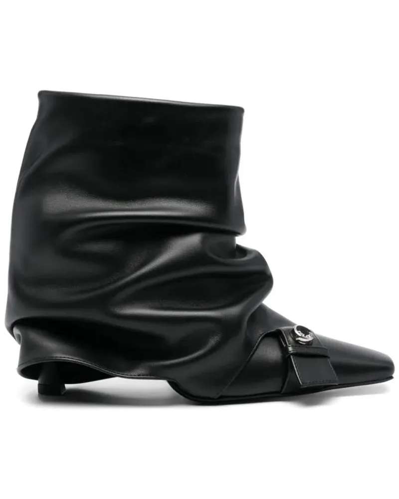 ATTICO Stiefel Slouchy Black Ankle Boots schwarz Schwarz