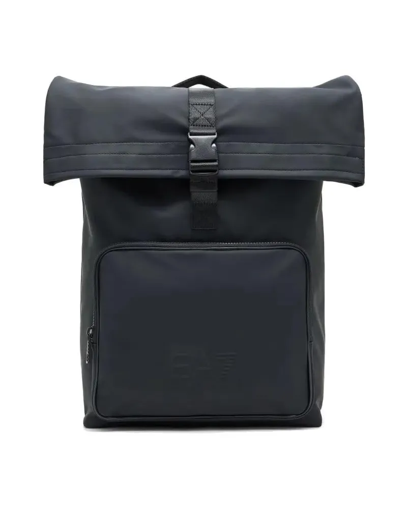 Emporio Armani Rucksäcke Ea7 Roll-Top Backpack With Spacious Main Compartme schwarz Schwarz