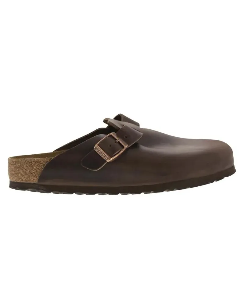 Birkenstock Slipper & Pantoletten Boston - Leather Sabot schwarz Schwarz